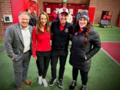 Jordie Lindley and the Utah Athletics digital and creative media staff enjoying a Top Golf outing.